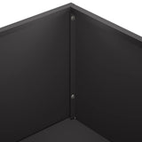 Garden Planter 2 pcs Black 50 x 50 x 49 cm Cold-rolled Steel - Close-Up Angle