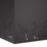Garden Planter 2 pcs Black 50 x 50 x 49 cm Cold-rolled Steel - Low Angle