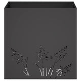 Garden Planter 2 pcs Black 50 x 50 x 49 cm Cold-rolled Steel - 45-Degree Angle