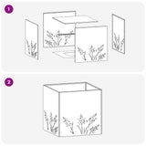 Garden Planter 2 pcs Anthracite 50 x 50 x 49 cm