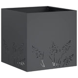 Garden Planter 2 pcs Anthracite 50 x 50 x 49 cm - Top-Down View