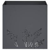 Garden Planter 2 pcs Anthracite 50 x 50 x 49 cm - 45-Degree Angle
