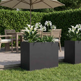 Garden Planter Black 80 x 40 x 60 cm Cold-rolled Steel