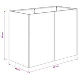 Garden Planter Black 80 x 40 x 60 cm Cold-rolled Steel