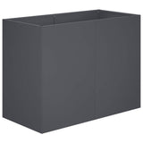 Garden Planter Anthracite 80 x 40 x 60 cm Cold-rolled Steel - Front View