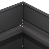 Garden Planter Black 80 x 80 x 60 cm Cold-rolled Steel - 45-Degree Angle