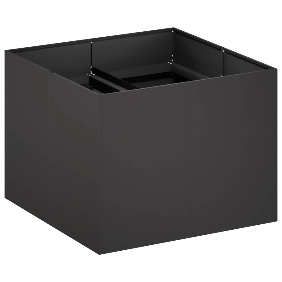 Garden Planter Black 80 x 80 x 60 cm Cold-rolled Steel