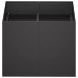 Garden Planter Black 80 x 80 x 60 cm Cold-rolled Steel