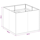 Garden Planter Black 80 x 80 x 60 cm Cold-rolled Steel