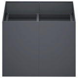 Garden Planter Anthracite 80 x 80 x 60 cm Cold-rolled Steel - Side View