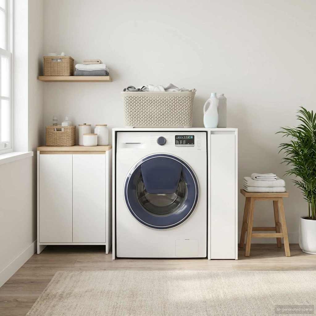 Wash Machine Cabinet White 87 x 60 x 89 cm Engineered wood