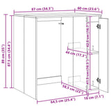 Wash Machine Cabinet White 87 x 60 x 89 cm Engineered wood