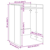 Wash Machine Cabinet White 67.5 x 62 x 97 cm Engineered wood - Extra Image