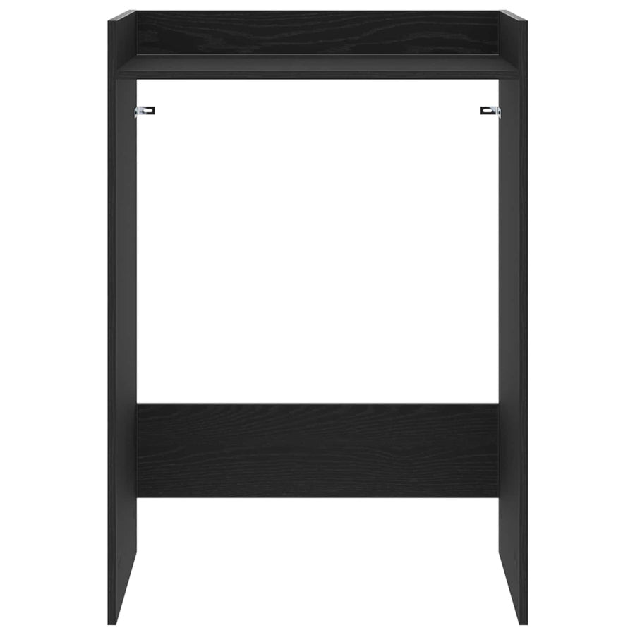Wash Machine Cabinet with Storage Black Oak 67.5 x 48 x 97 cm