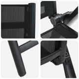 Reclining Garden Chairs 2 pcs Black 58 x 73 x 111.5 cm - Low Angle