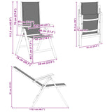 Reclining Garden Chairs 2 pcs Black 58 x 73 x 111.5 cm - Extra Image