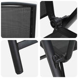 Reclining Garden Chairs 2 pcs Black 58 x 71 x 112 cm Textilene