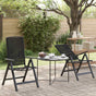 Reclining Garden Chairs 2 pcs Black Textilene