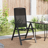 Reclining Garden Chairs 2 pcs Black 58 x 71 x 112 cm Textilene - Side View