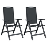 Reclining Garden Chairs 2 pcs Black 58 x 71 x 112 cm Textilene