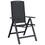 Reclining Garden Chairs 2 pcs Black Textilene