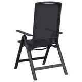 Reclining Garden Chairs 2 pcs Black 58 x 71 x 112 cm Textilene