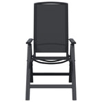 Reclining Garden Chairs 2 pcs Black Textilene
