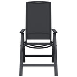 Reclining Garden Chairs 2 pcs Black 58 x 71 x 112 cm Textilene - 45-Degree Angle