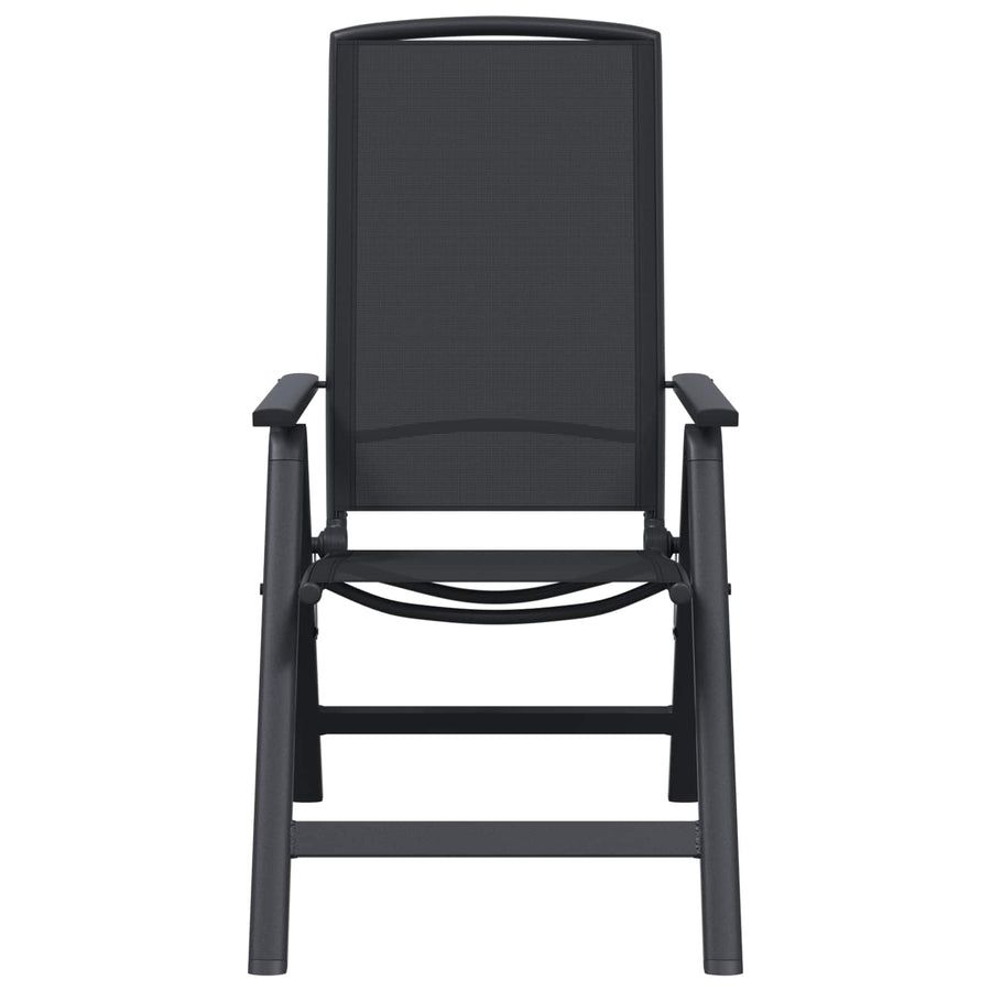 Reclining Garden Chairs 2 pcs Black Textilene
