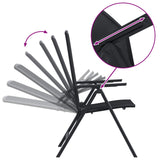 Reclining Garden Chairs 2 pcs Black 58 x 71 x 112 cm Textilene - Extra Image