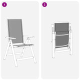 Reclining Garden Chairs 2 pcs Black 58 x 71 x 112 cm Textilene - Extra Image