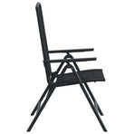 Reclining Garden Chairs 2 pcs Black Textilene