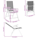 Reclining Garden Chairs 2 pcs Black 58 x 71 x 112 cm Textilene - Extra Image
