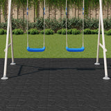 Stepping Stone 6 pcs Black 40.5 x 40.5 x 2 cm Rubber - Side View