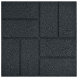 Stepping Stone 6 pcs Black 40.5 x 40.5 x 2 cm Rubber