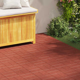 Stepping Stone 6 pcs Red 40.5 x 40.5 x 2 cm Rubber