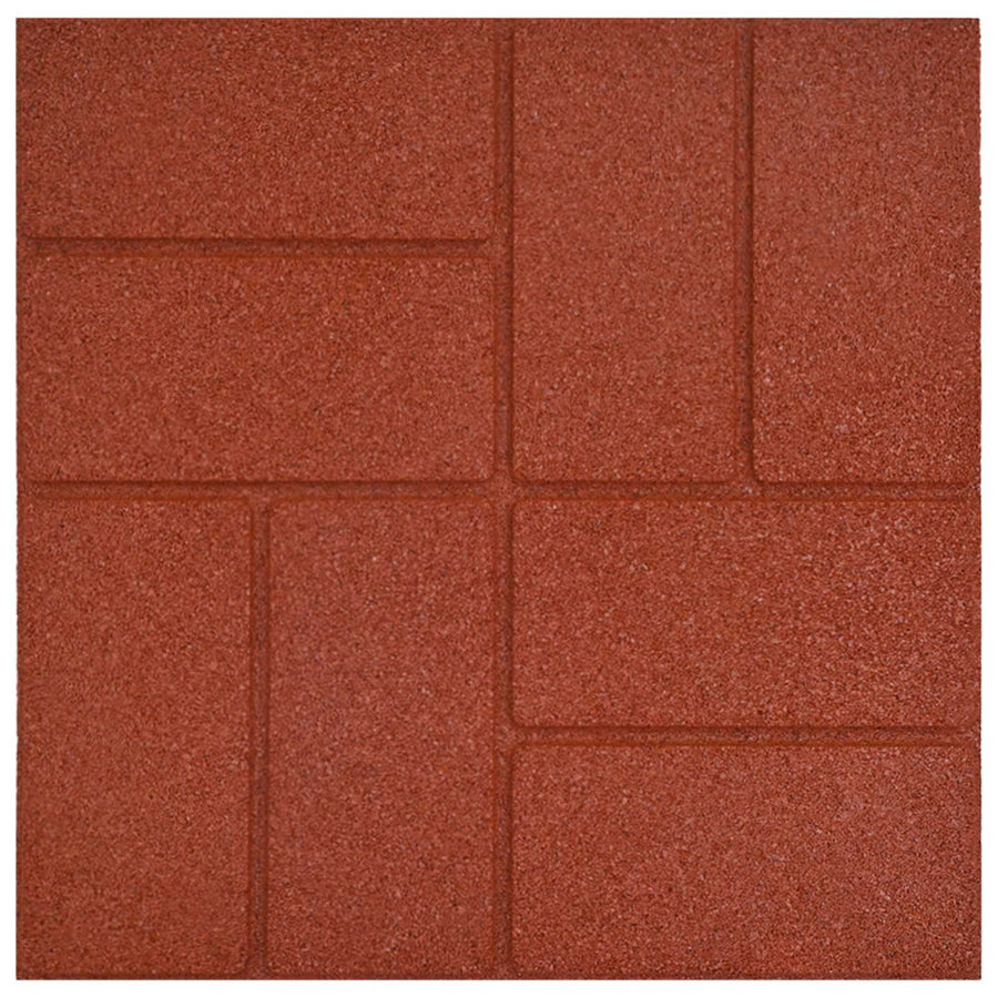 Stepping Stone 6 pcs Red 40.5 x 40.5 x 2 cm Rubber