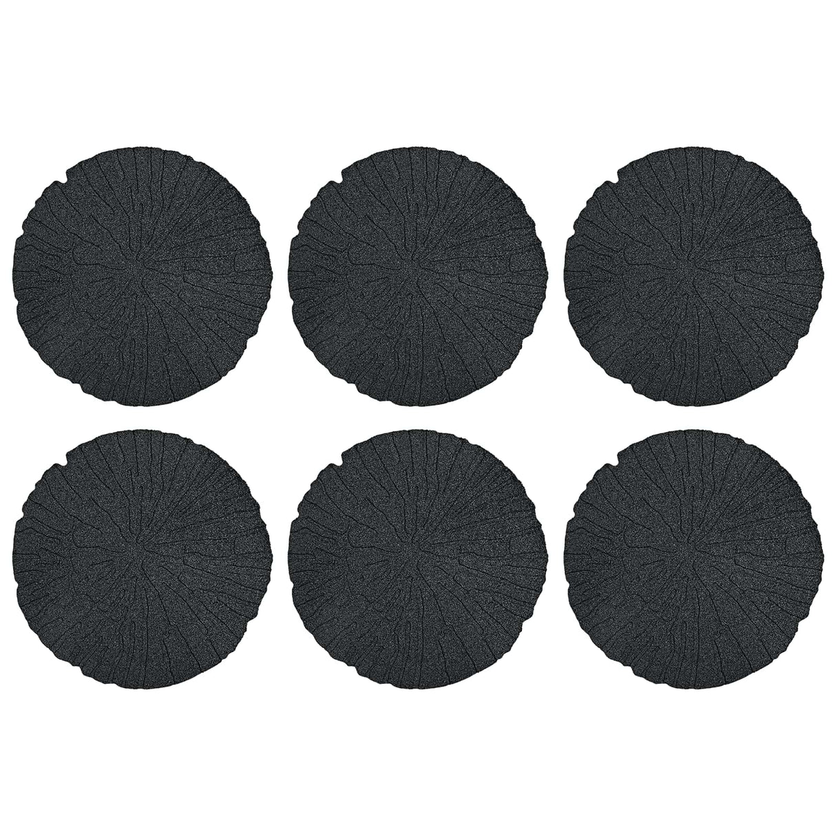 Stepping Stone 6 pcs Black Ø 45 x 1.8 cm Rubber
