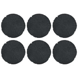 Stepping Stone 6 pcs Black Ø 45 x 1.8 cm Rubber