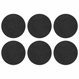 Stepping Stone 6 pcs Black Ø 44 x 2 cm Rubber