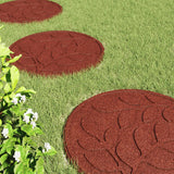 Stepping Stone 6 pcs Red Ø 44 x 2 cm Rubber - Side View