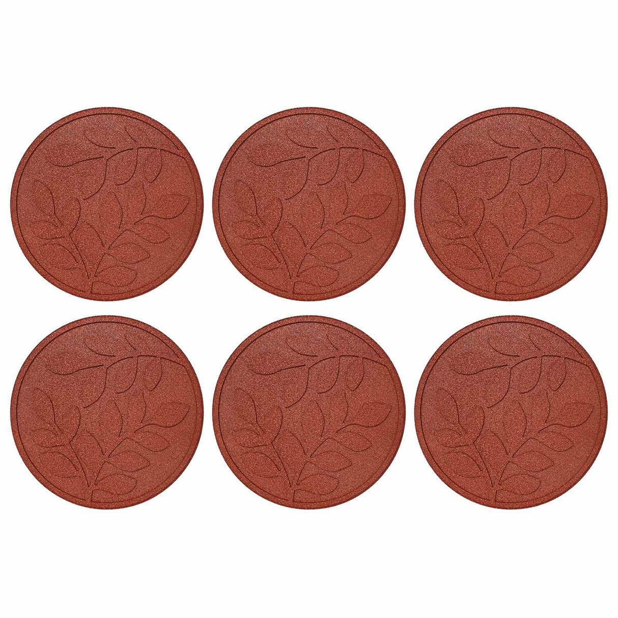 Stepping Stone 6 pcs Red Ø 44 x 2 cm Rubber