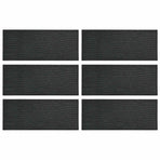 Stepping Stone 6 pcs Black 60.5 x 25 x 2 cm Rubber