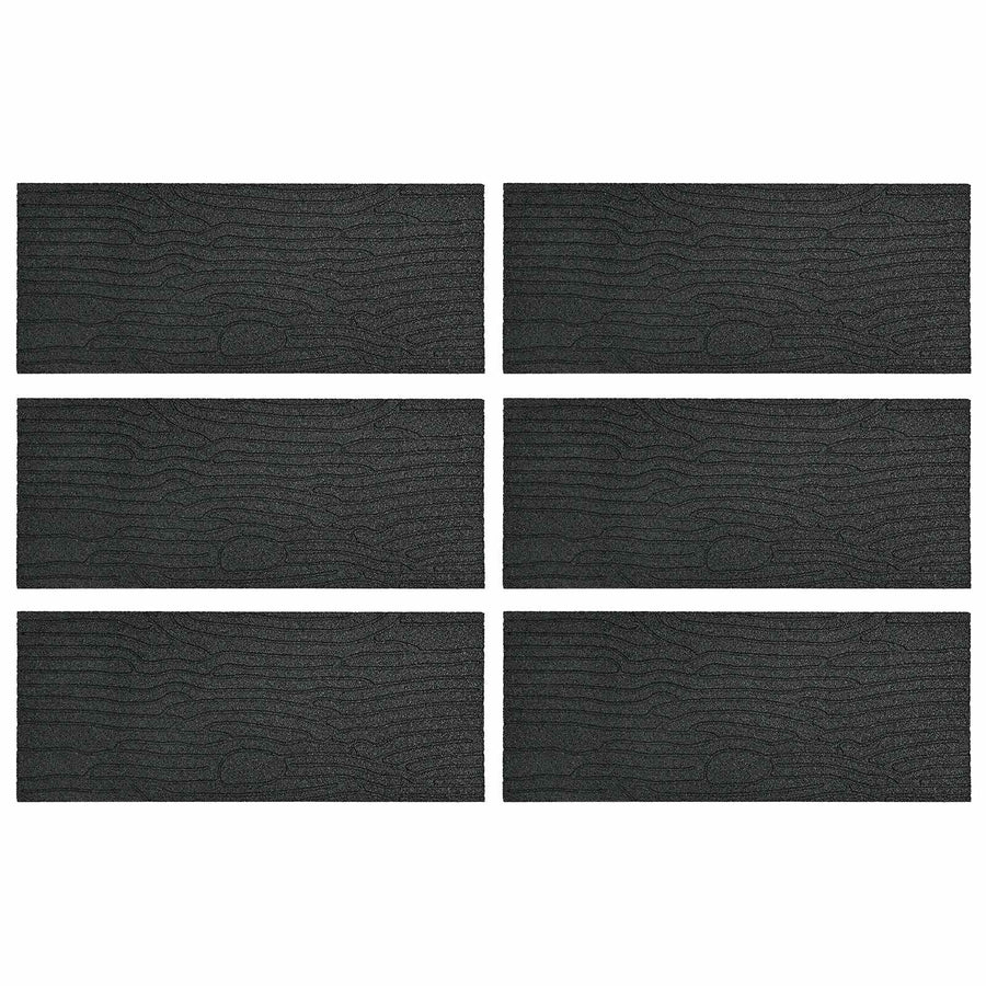 Stepping Stone 6 pcs Black 60.5 x 25 x 2 cm Rubber