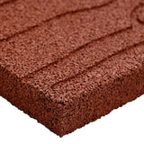 Stepping Stone 6 pcs Red 60.5 x 25 x 2 cm Rubber - Close-Up Angle