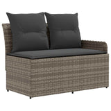 Furniture Sets with Pillow 4 pcs Grey and Dark Grey PE Rattan