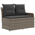 Furniture Sets 8 pcs Grey and Dark Grey PE Rattan