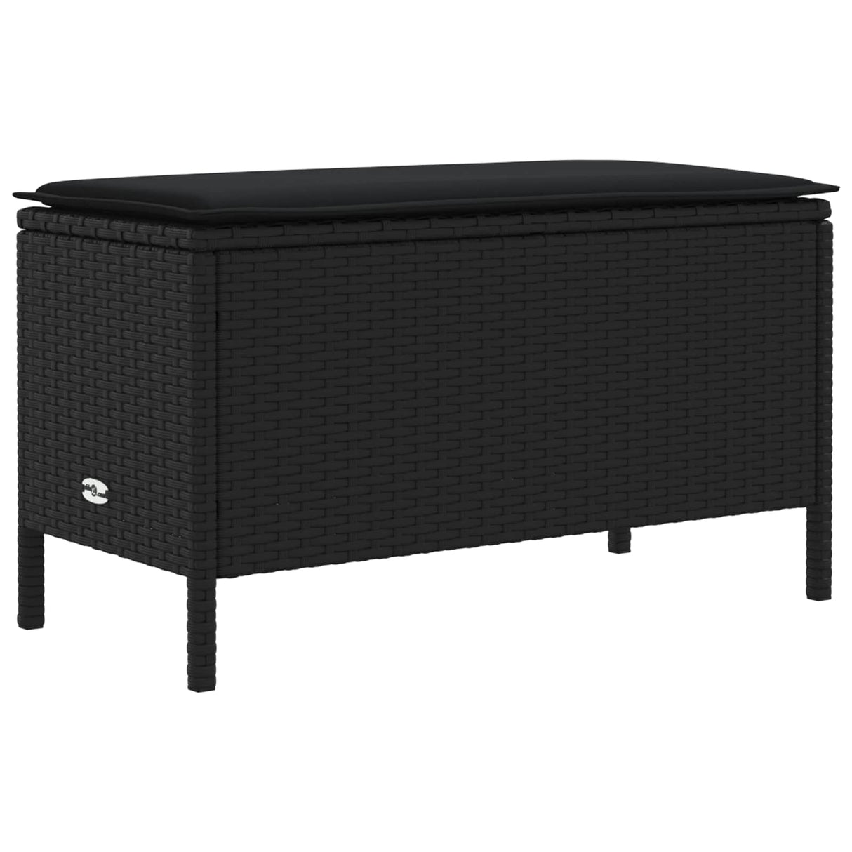 Furniture Sets with Pillow 5 pcs Black PE Rattan