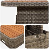 Furniture Sets with Pillow 5 pcs Grey and Dark Grey PE Rattan - Extra Image