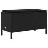 Furniture Sets with Pillow 7 pcs Black PE Rattan - Close-Up Angle